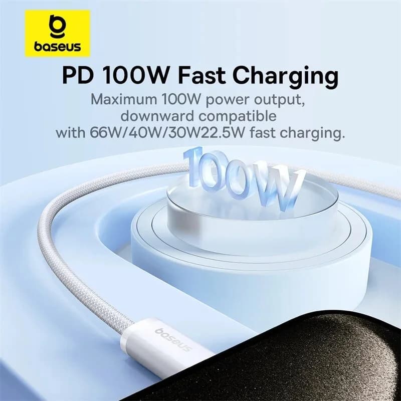 USB-C til USB-C-kabel, 100W PD hurtiglading