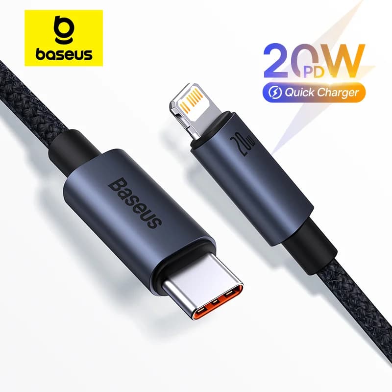USB-C til Lightning-kabel, 20 W PD hurtiglading