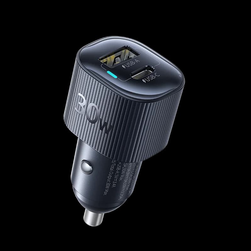 30W dobbel port PD3.0 USB-C bilcharger
